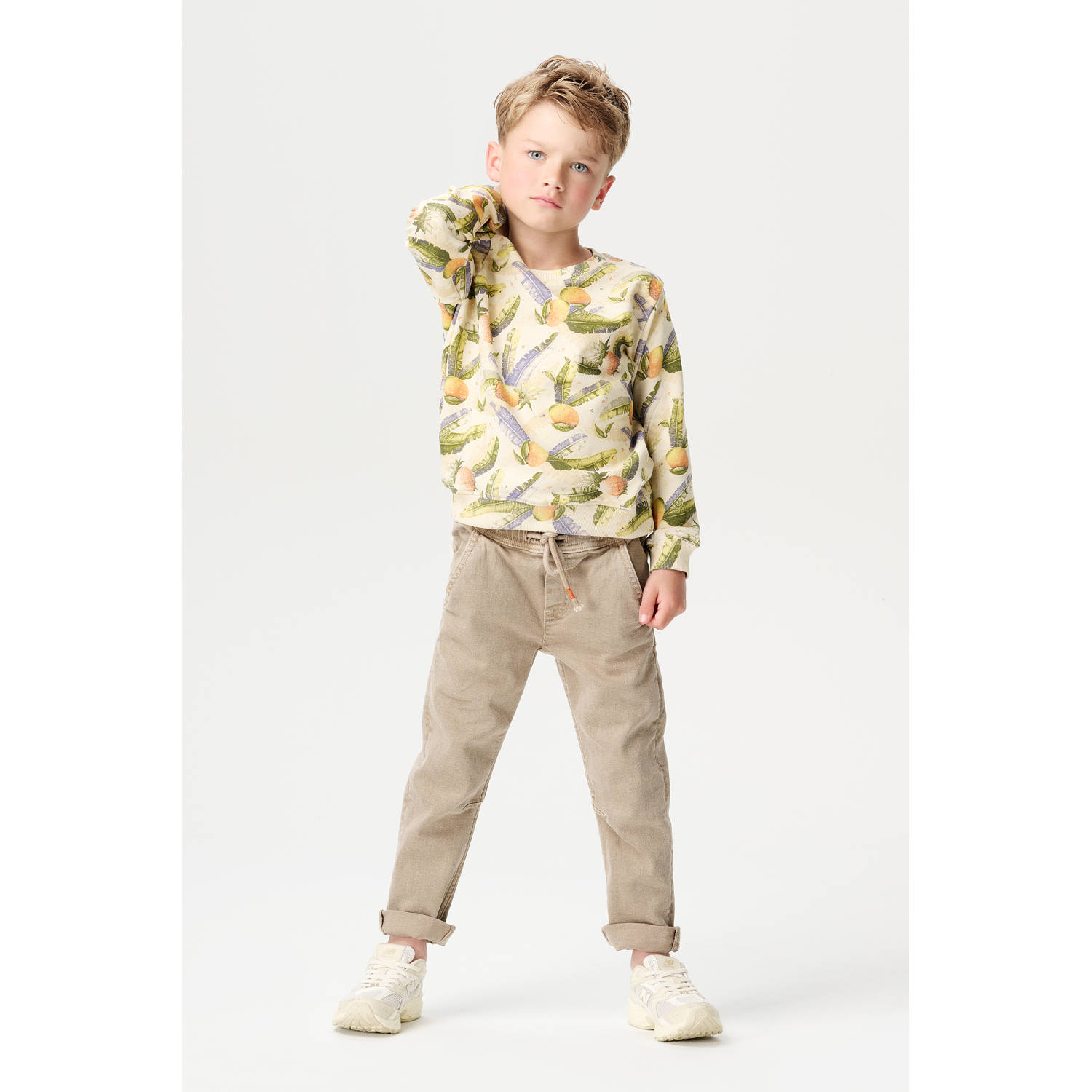 Noppies kids slim casual broek lichtbruin