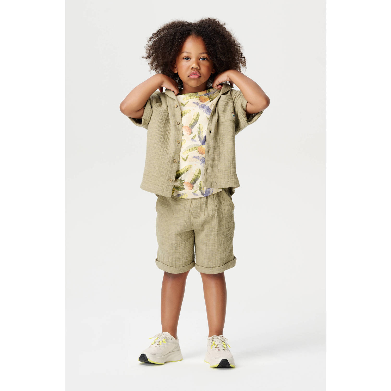 Noppies kids relaxed casual short groen