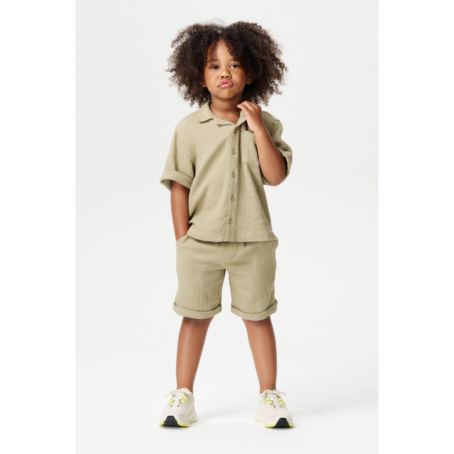 Noppies kids relaxed casual short groen