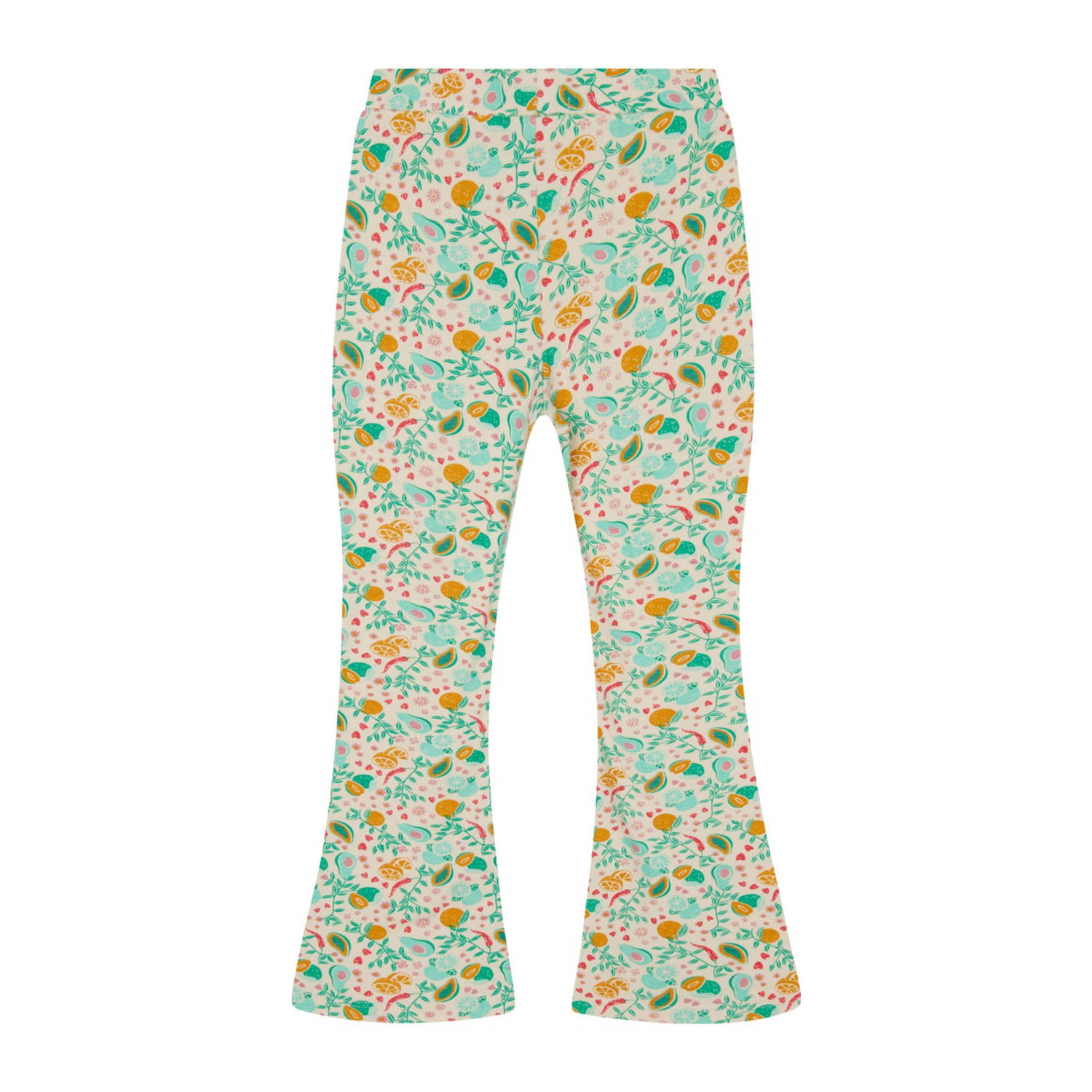 Noppies kids flared legging groen oranje