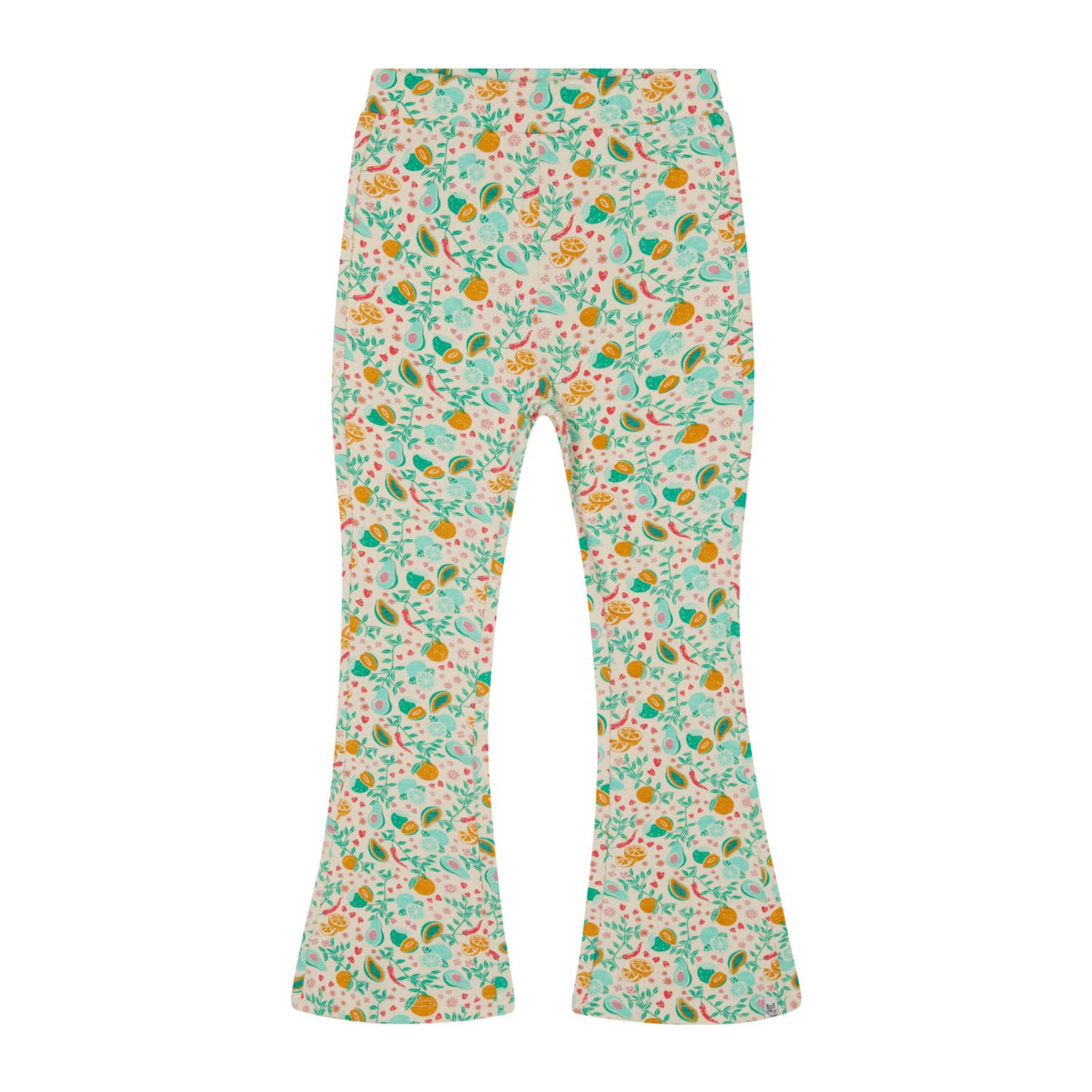 Noppies kids flared legging groen oranje