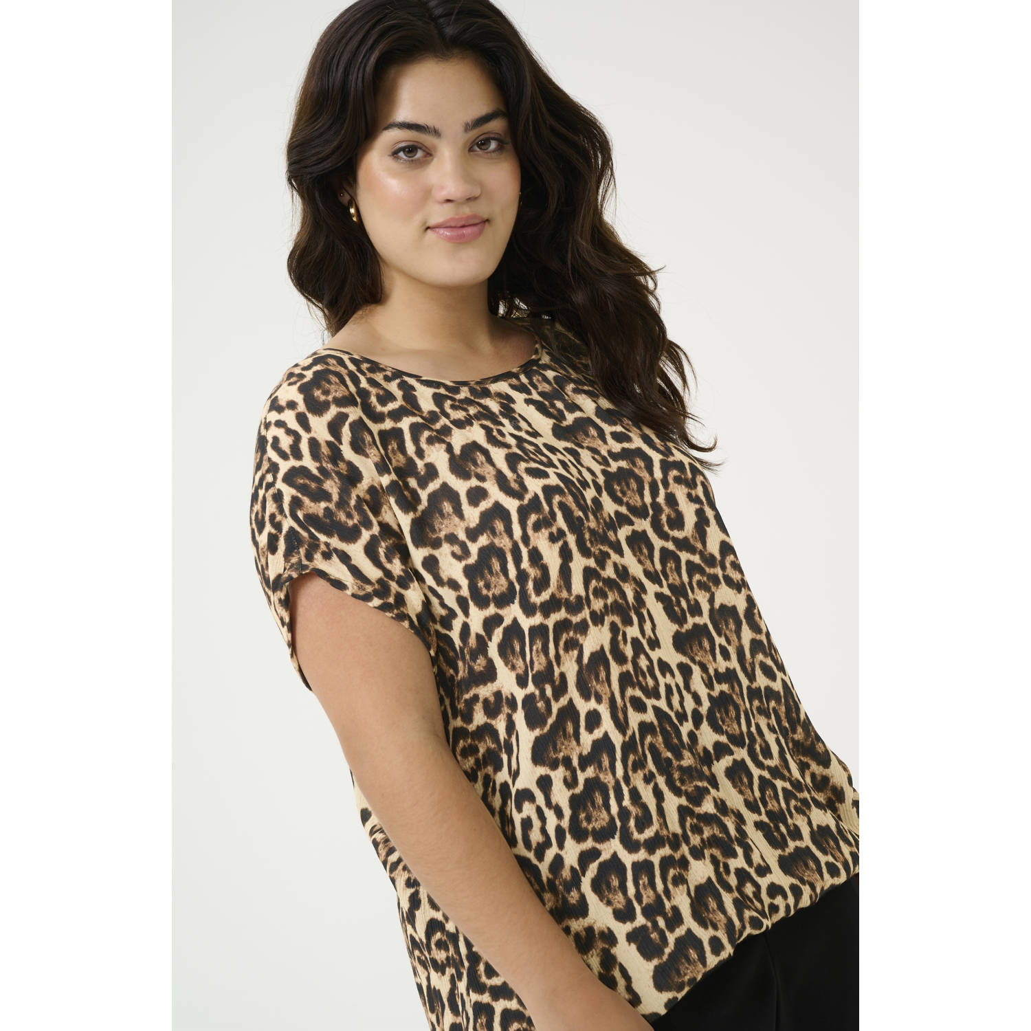 Kaffe Curve blousetop bruin