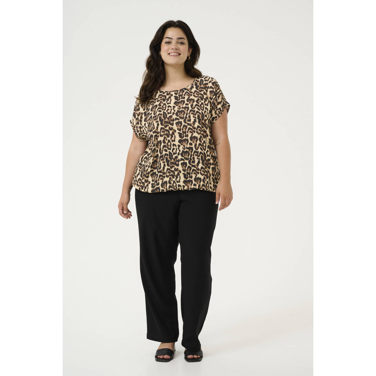 Kaffe Curve blousetop bruin