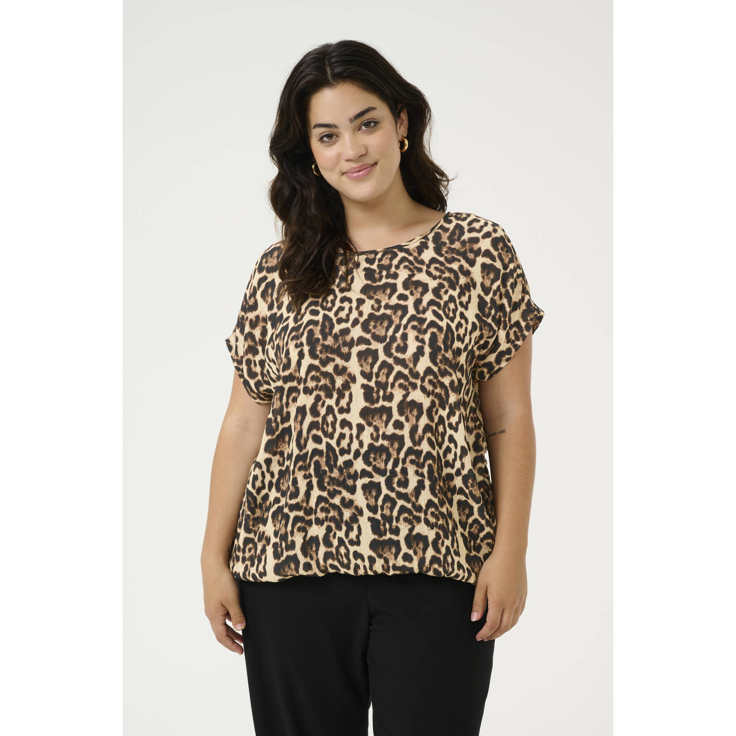 Kaffe Curve blousetop bruin