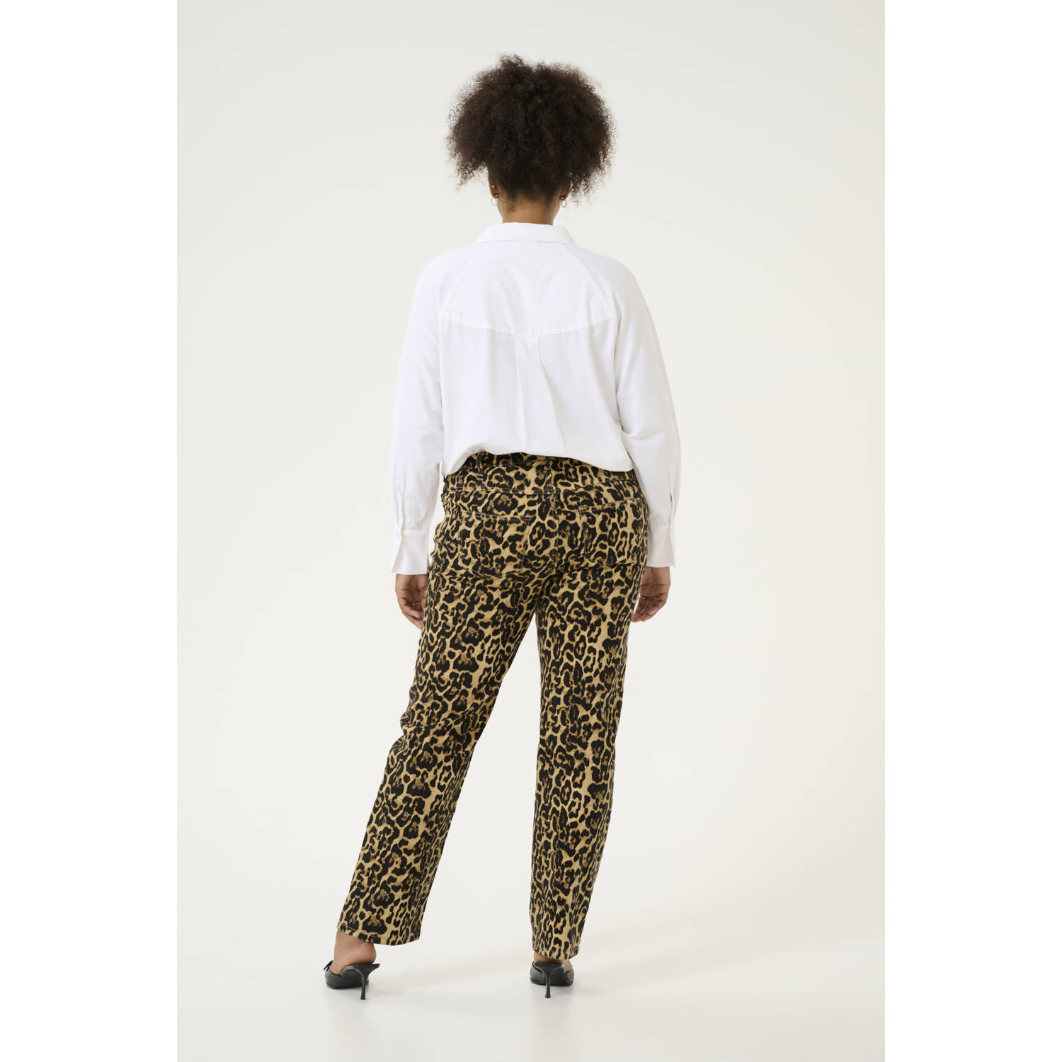 Kaffe Curve jeans met panterprint