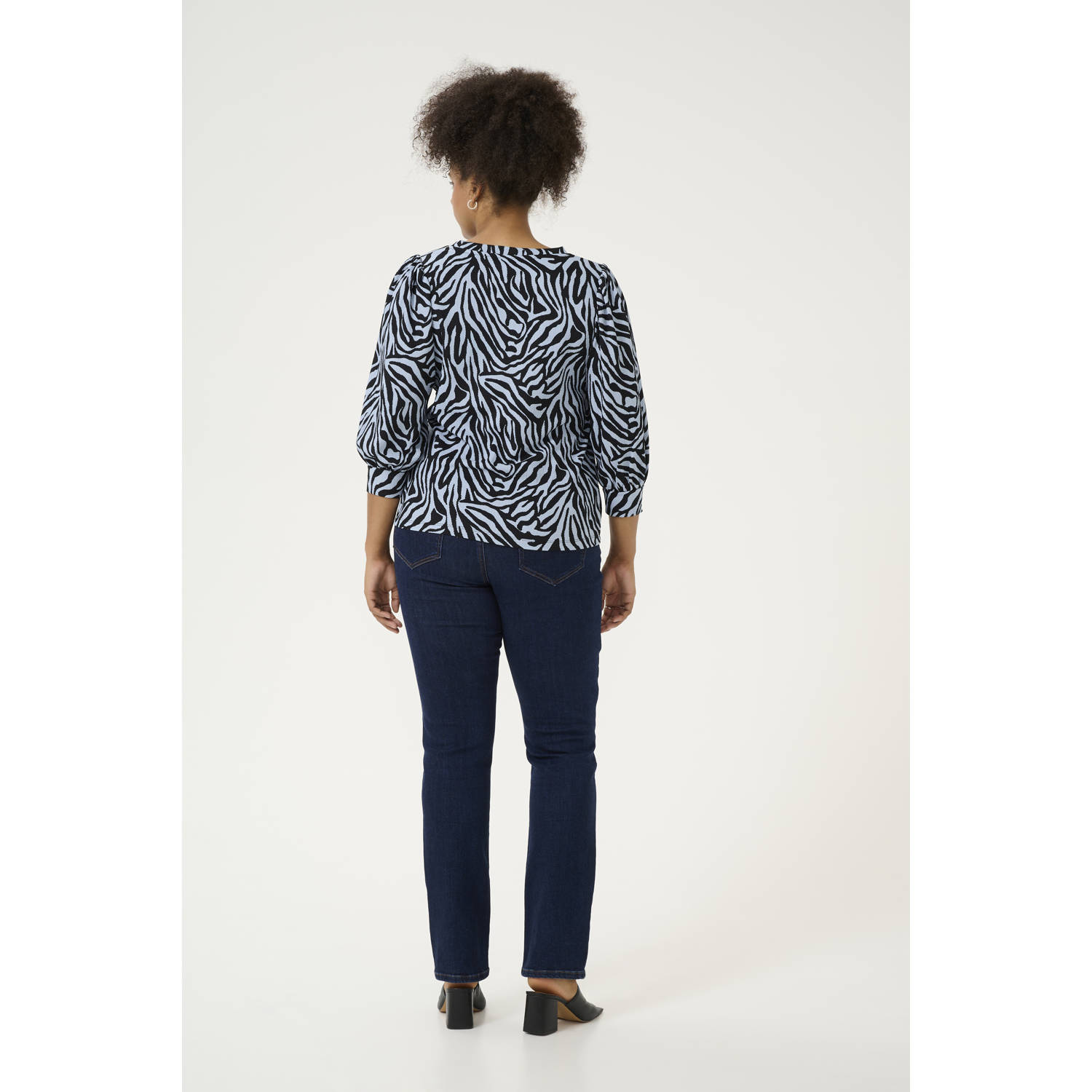 Kaffe Curve top blauw