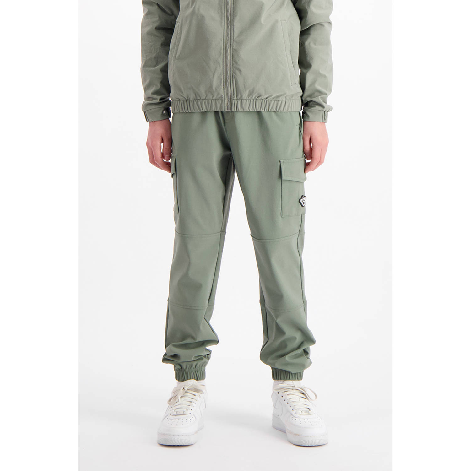 BLACK BANANAS regular cargo broek olijfgroen