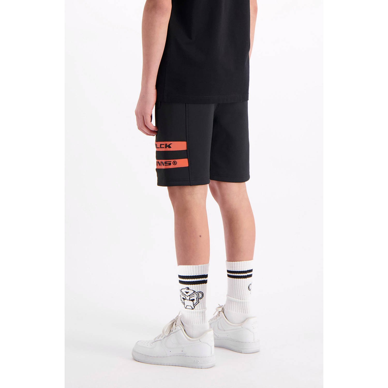 BLACK BANANAS regular sweatshort zwart