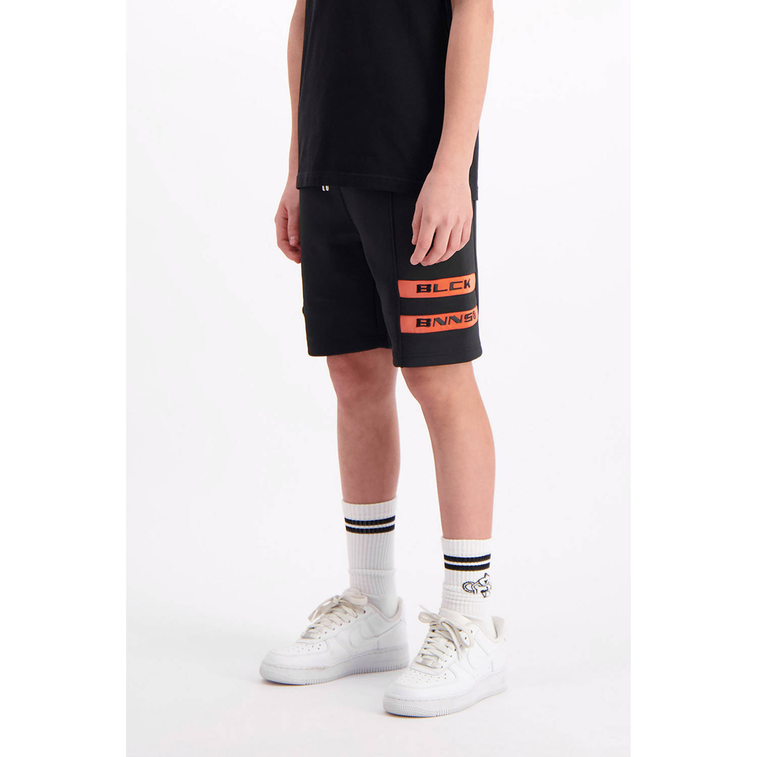 BLACK BANANAS regular sweatshort zwart