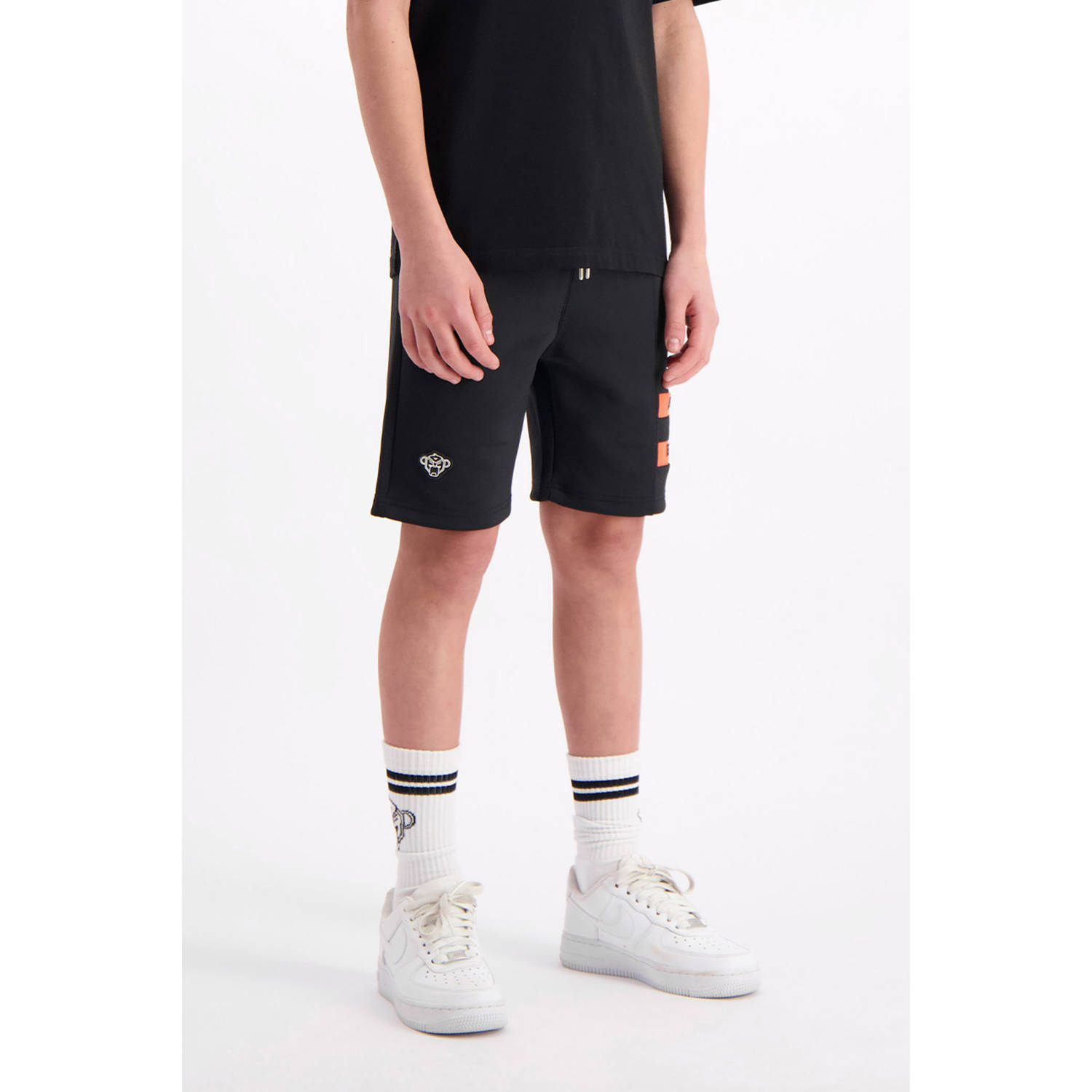 BLACK BANANAS regular sweatshort zwart