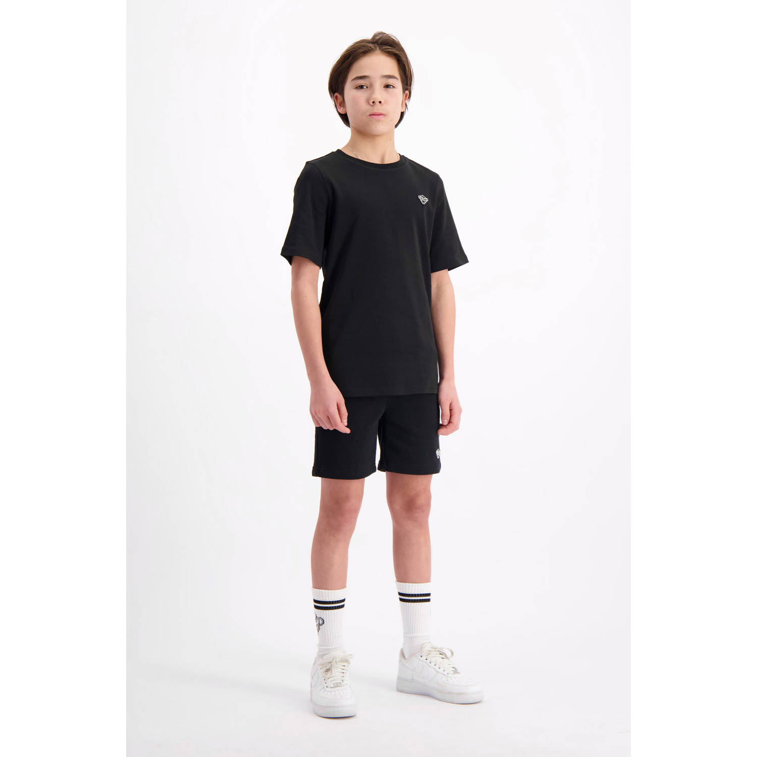 BLACK BANANAS regular sweatshort zwart
