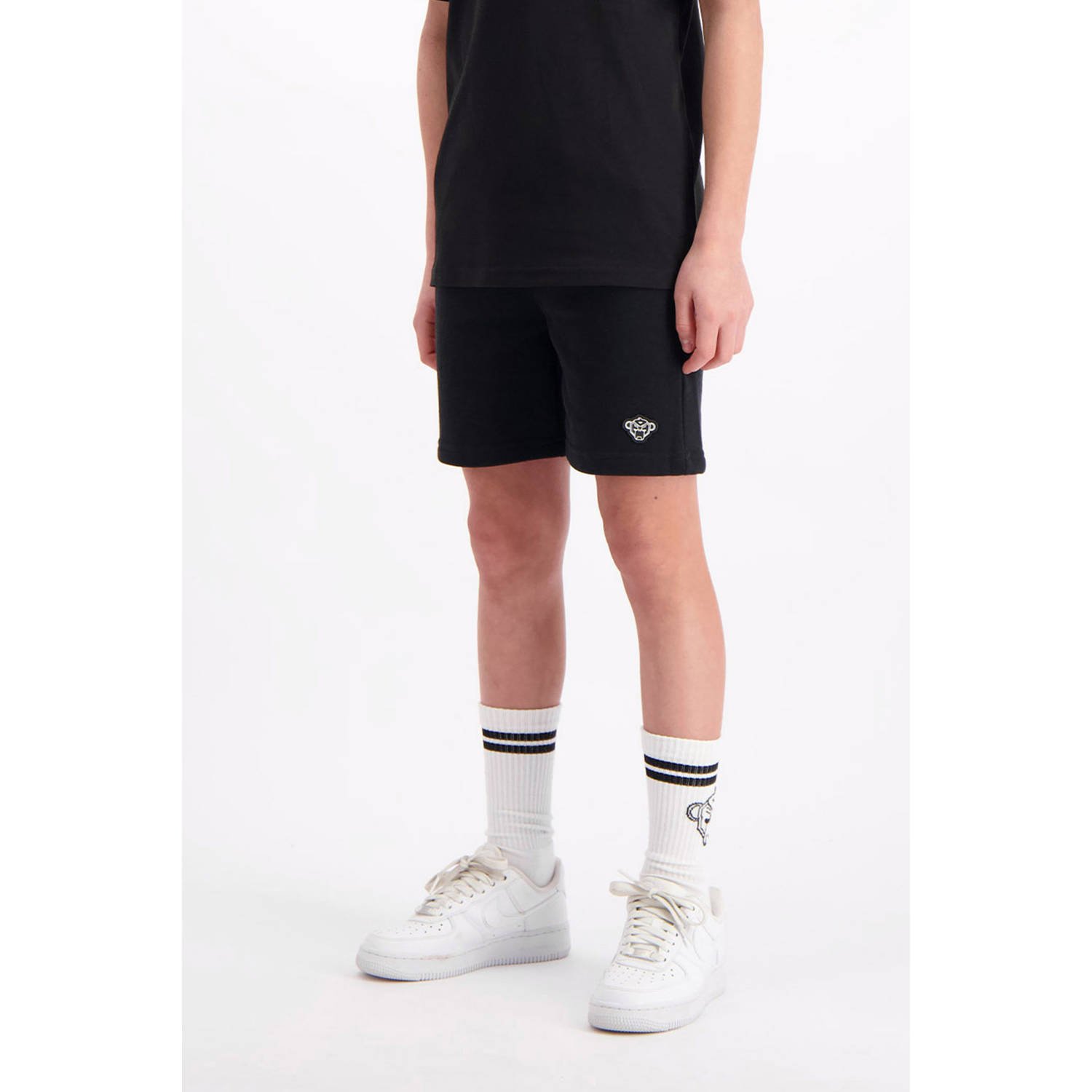 BLACK BANANAS regular sweatshort zwart