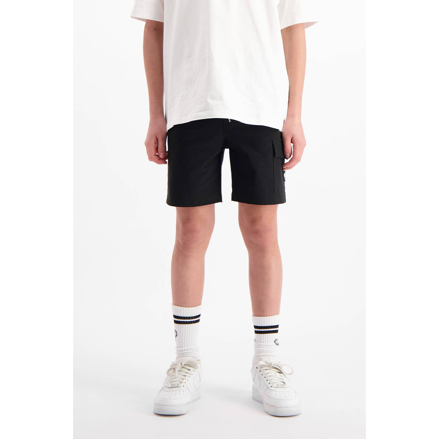 BLACK BANANAS regular sweatshort zwart