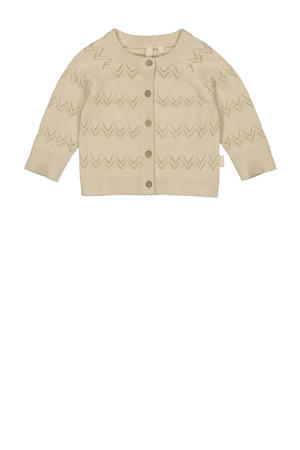 vest beige fijn gebreid