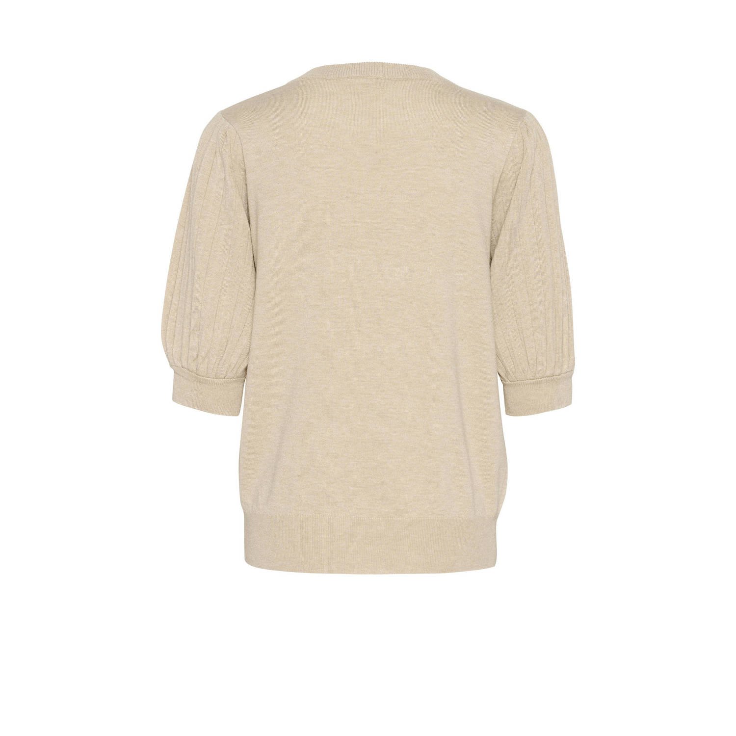 Kaffe top beige fijn gebreid
