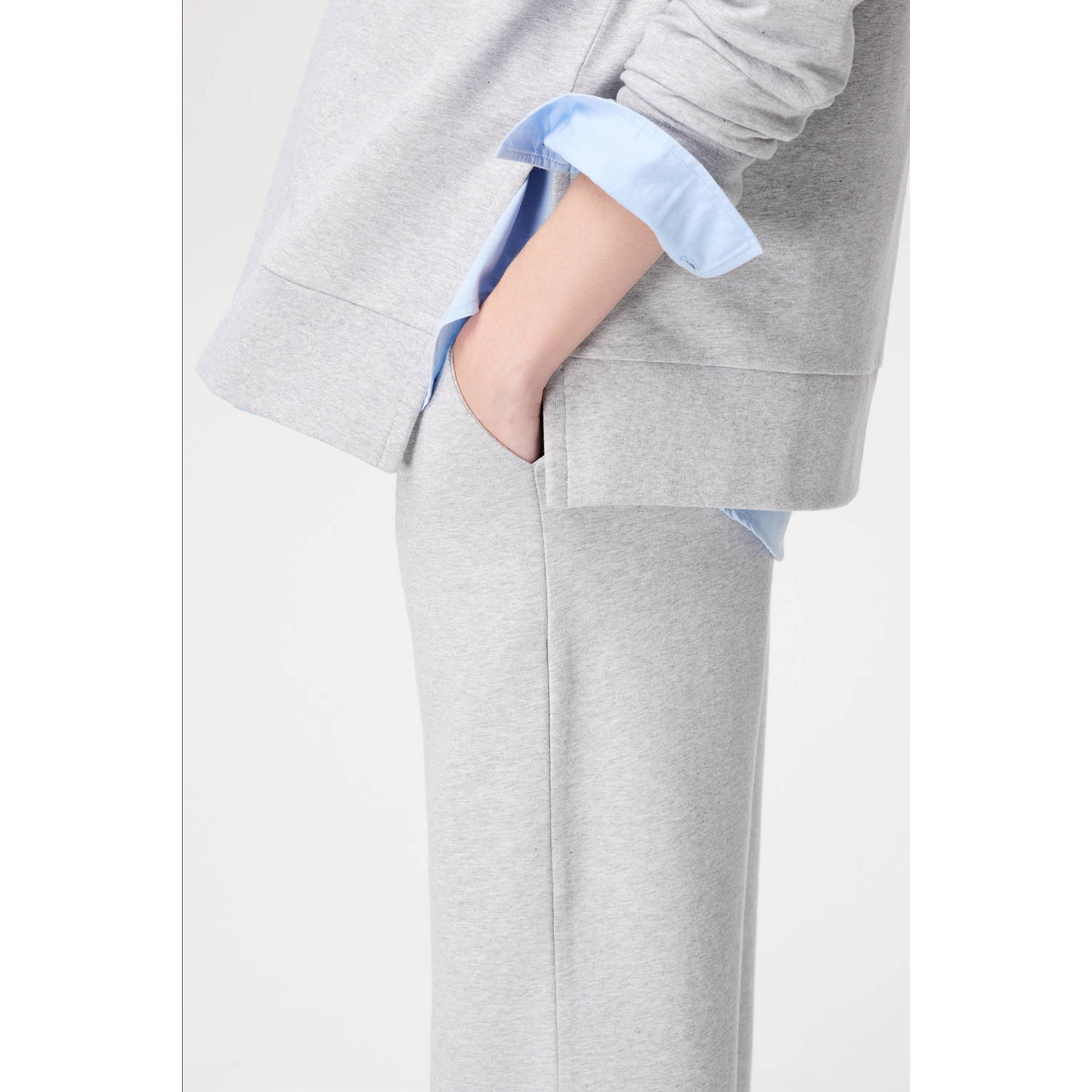 Noppies maternity regular high waist zwangerschaps casual broek grijs