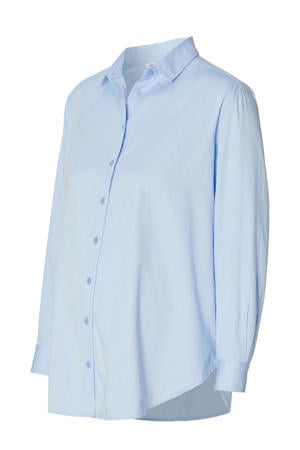 zwangerschaps- en voedings blouse blauw