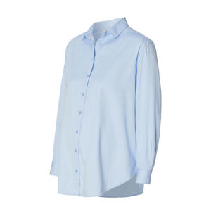 zwangerschaps- en voedings blouse blauw