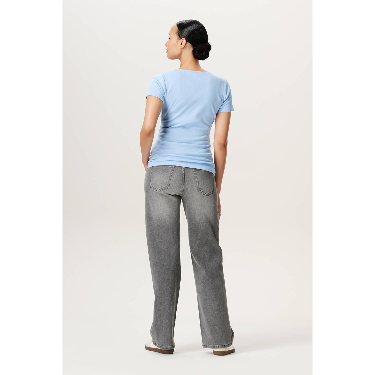 Noppies maternity zwangerschaps- en voedings top lichtblauw