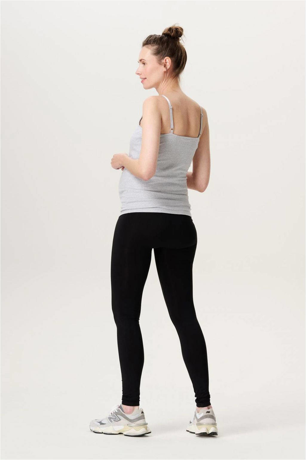 Grijze dames Noppies maternity zwangerschaps- en voedings top met spaghettibandjes en ronde hals