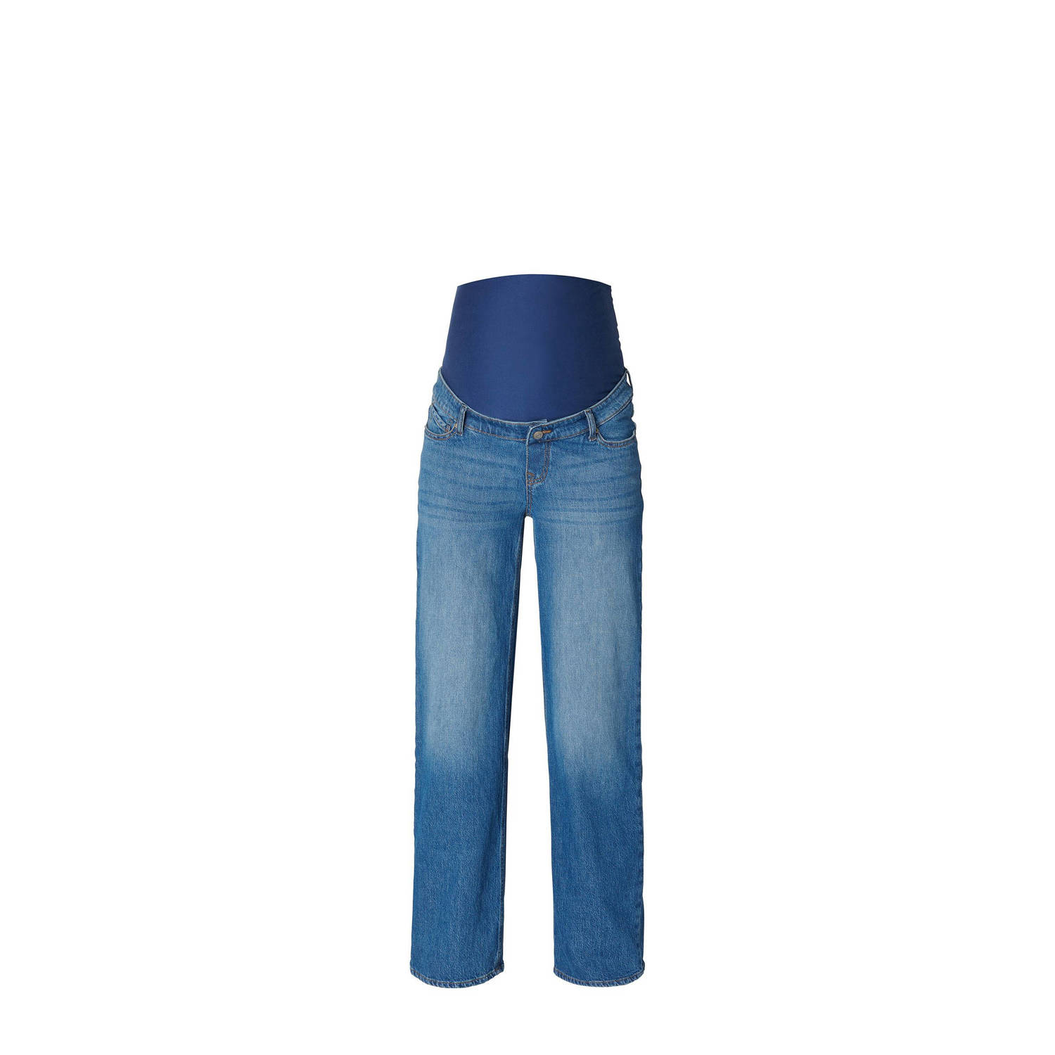 Noppies maternity high waist zwangerschapskleding wide leg jeans blauw