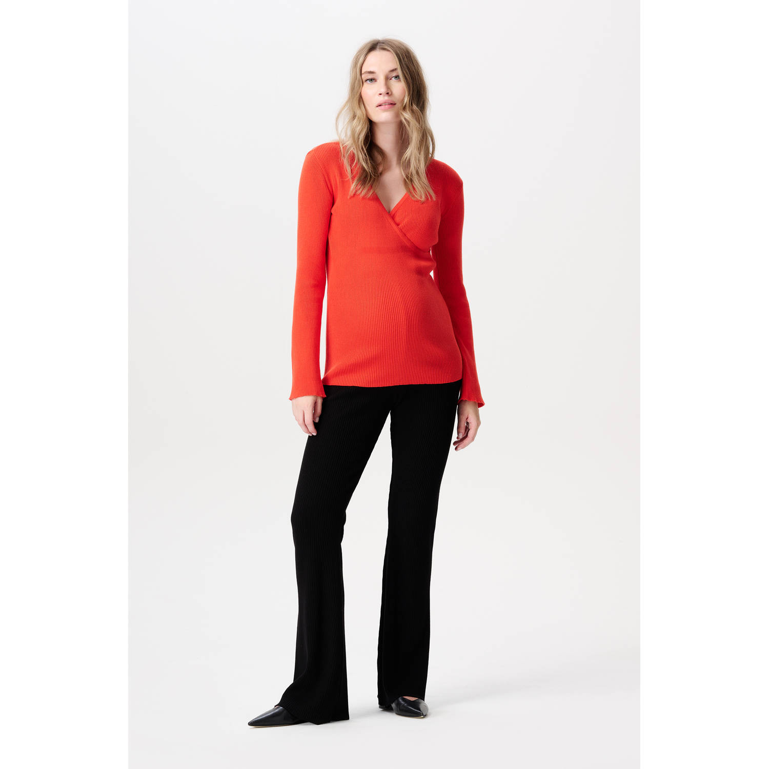 Noppies maternity flared high waist zwangerschaps legging zwart