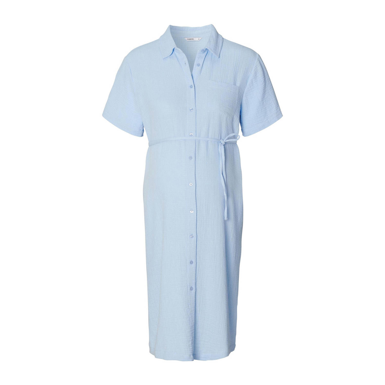 Noppies maternity zwangerschaps- en voedings blousejurk lichtblauw