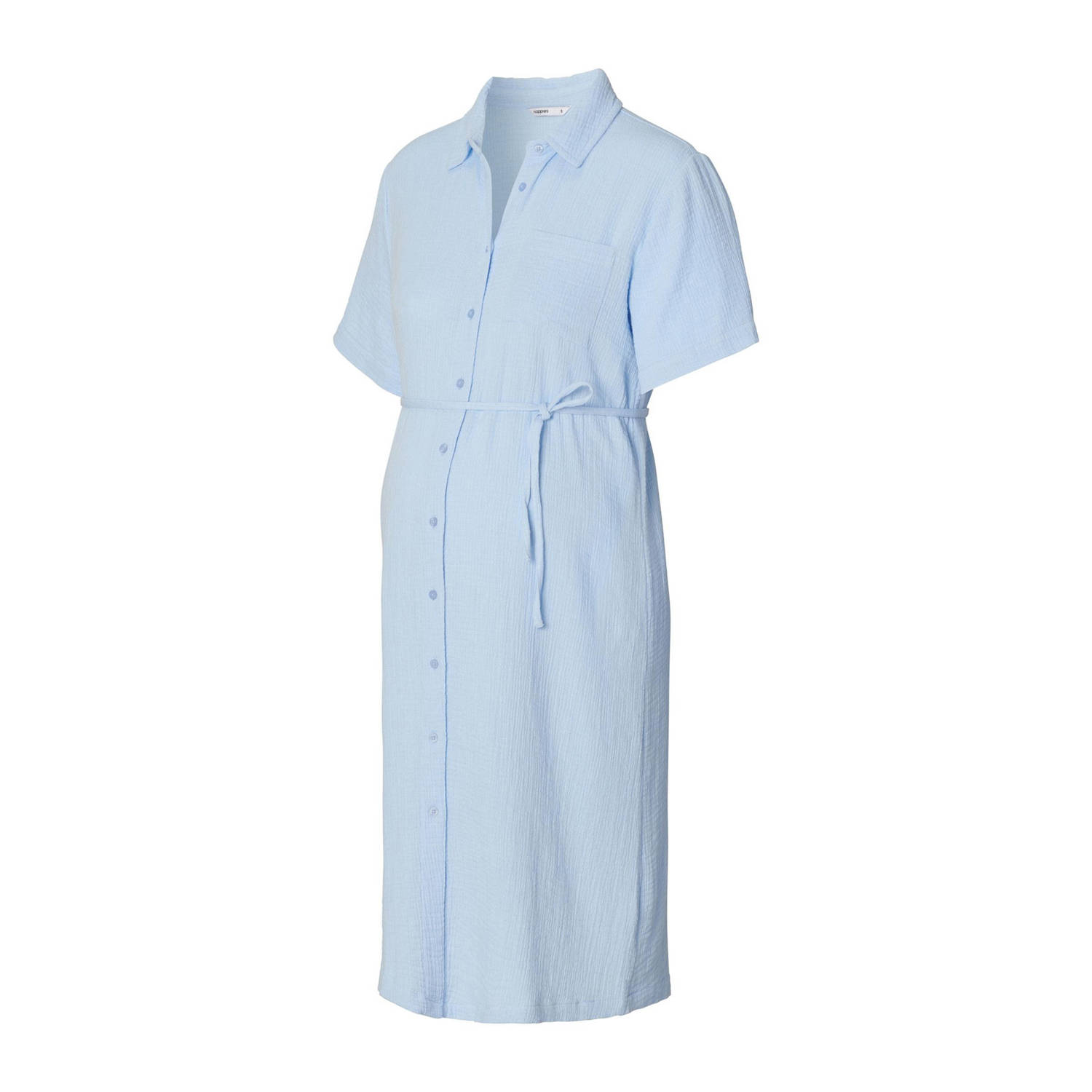 Noppies maternity zwangerschaps- en voedings blousejurk lichtblauw