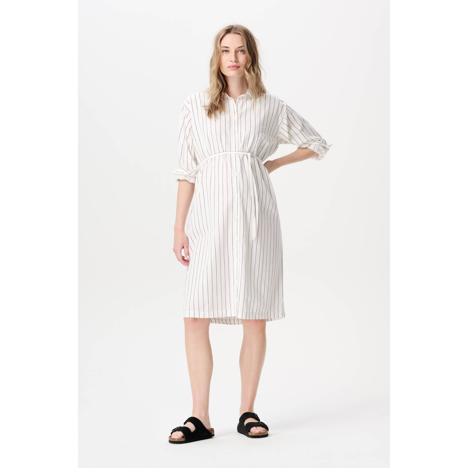 Noppies maternity zwangerschaps- en voedings blousejurk wit