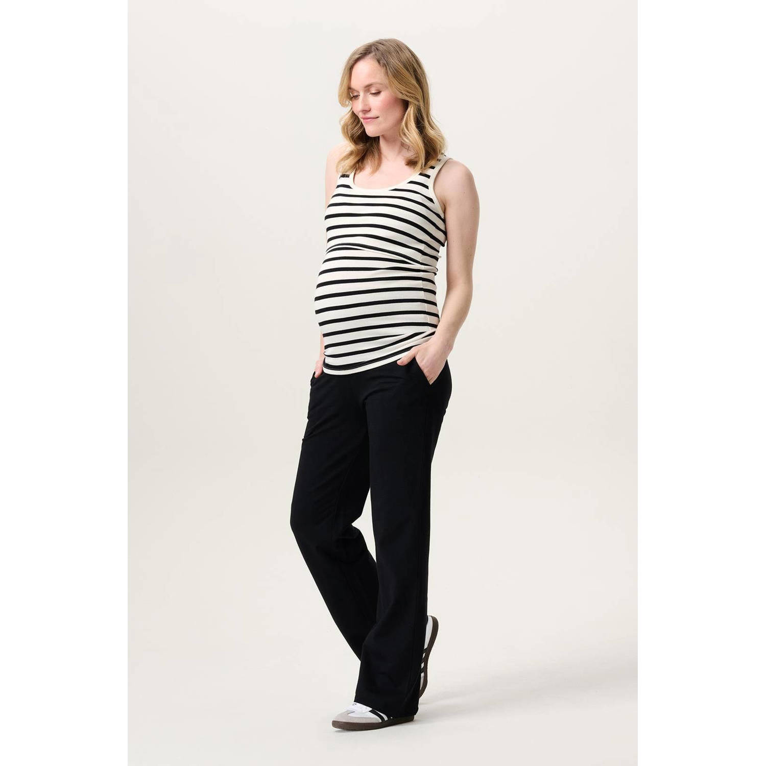 Noppies maternity regular high waist zwangerschaps casual broek zwart