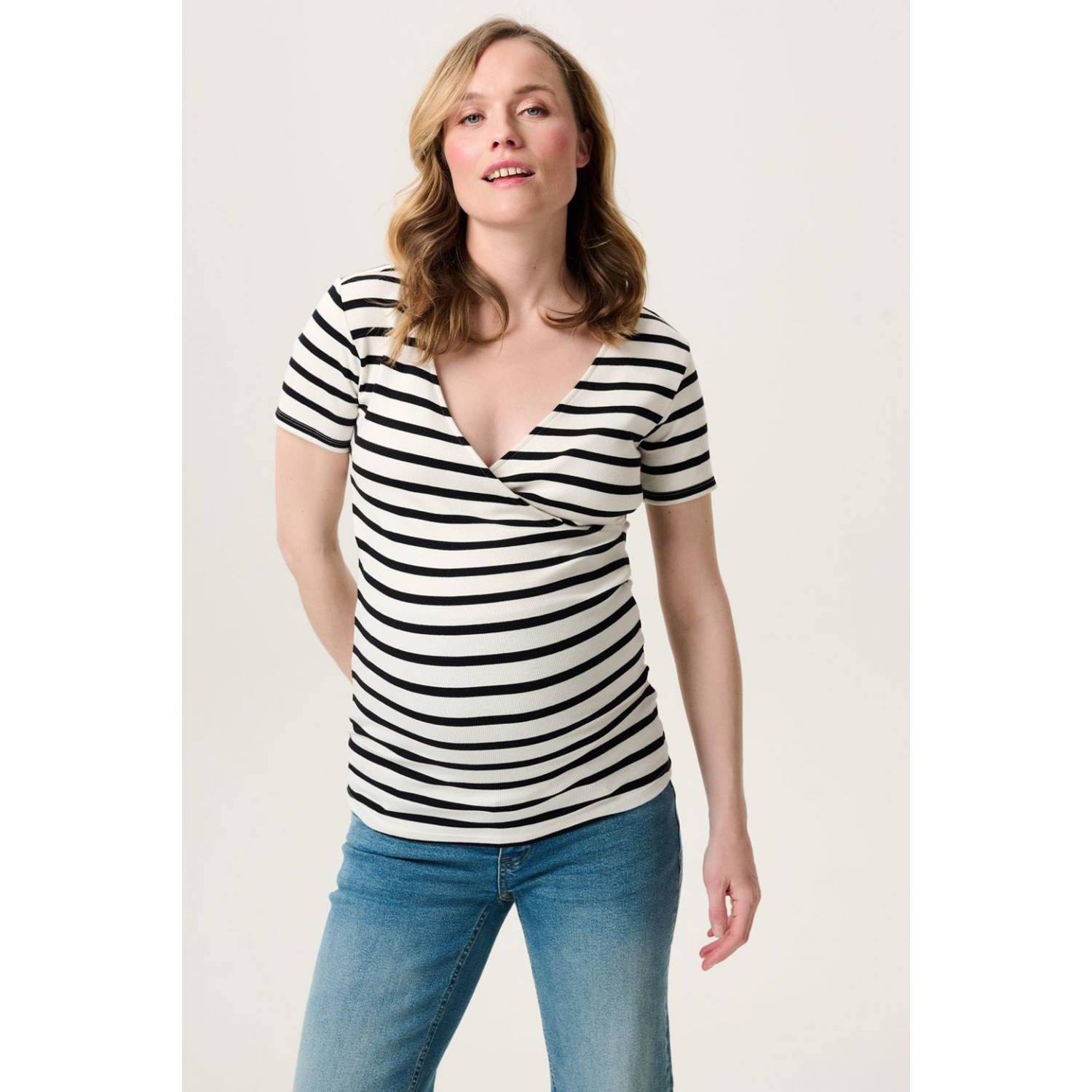 Noppies maternity zwangerschaps- en voedings top beige