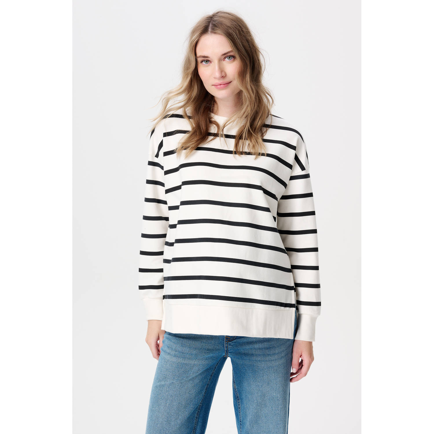 Noppies maternity zwangerschaps- en voedings sweater ecru