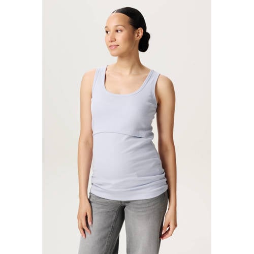Noppies maternity zwangerschaps- en voedings mouwloze top lichtblauw afbeelding
