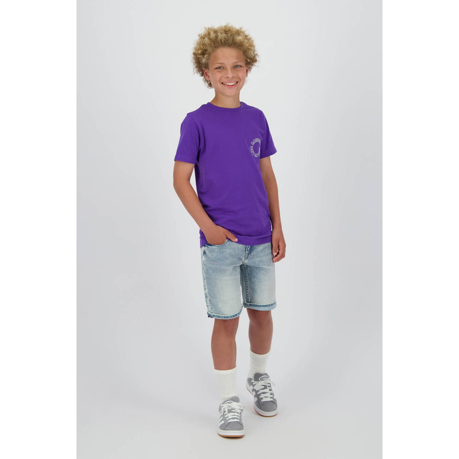 Raizzed regular fit denim bermuda light blue stone