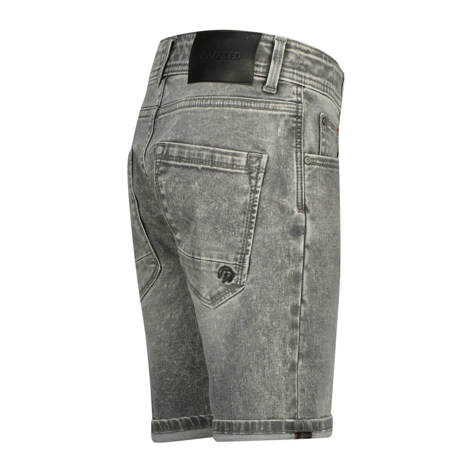 Raizzed regular fit denim bermuda light grey stone