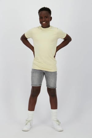 regular fit denim bermuda light grey stone