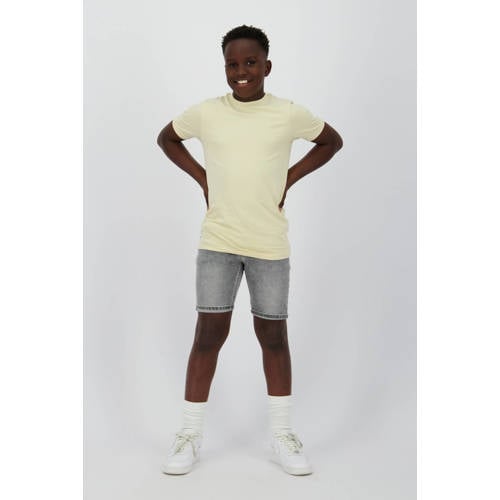 Raizzed regular fit denim bermuda light grey stone afbeelding