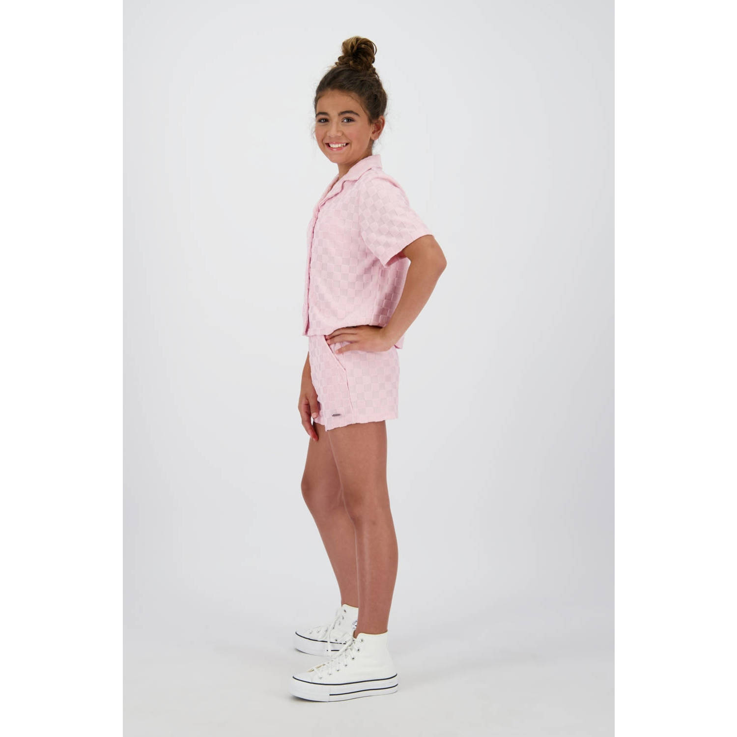 Raizzed loose casual short lichtroze