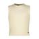 Raizzed mouwloze top beige