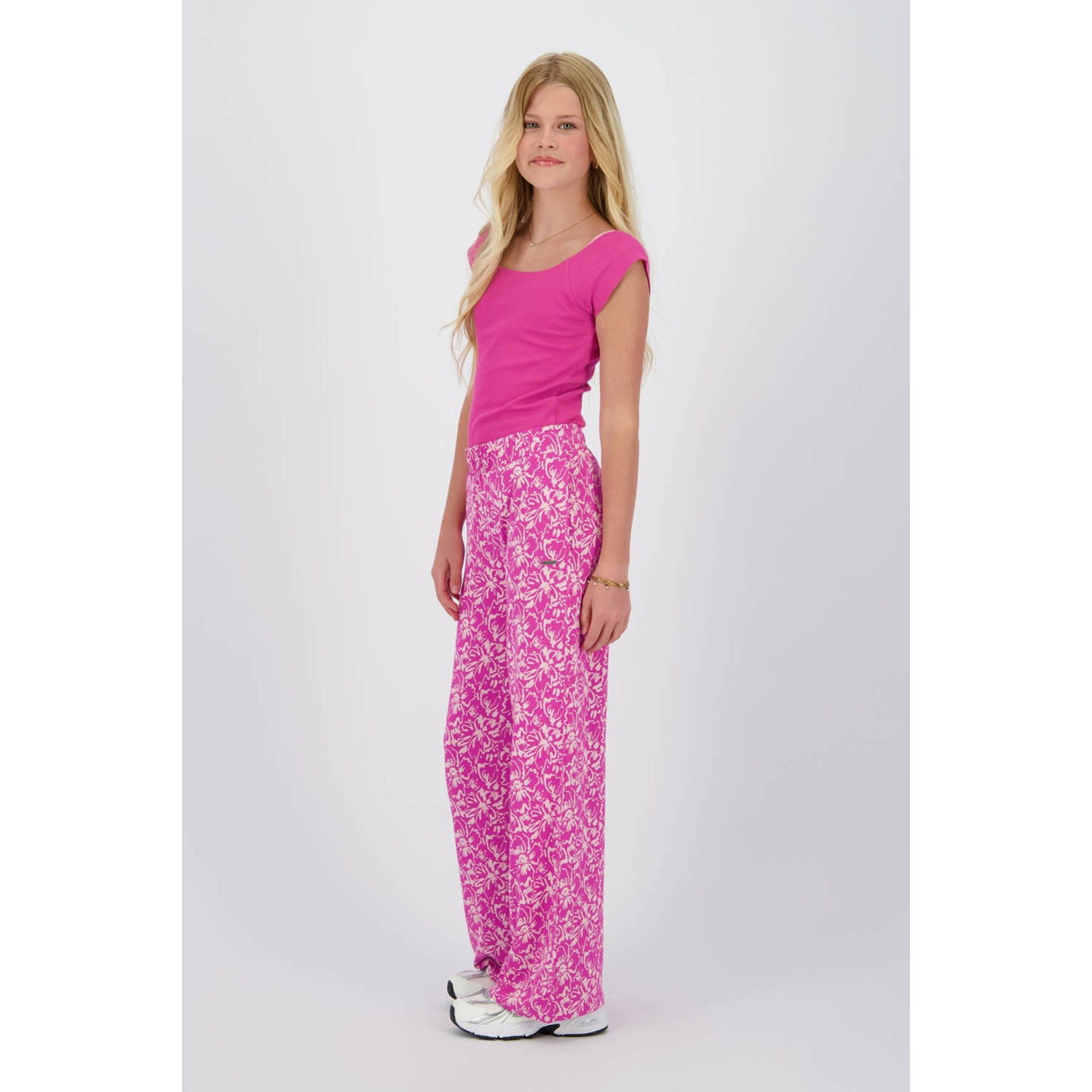 Raizzed loose casual broek roze