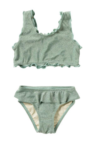 bikini met ruches groen