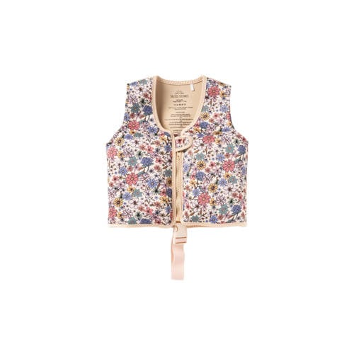 Salted Stories zwemvest Sparkly Fleurs wit/roze/blauw afbeelding