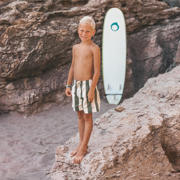 thumbnail: Salted Stories zwemshort Wide Stripe groen/wit