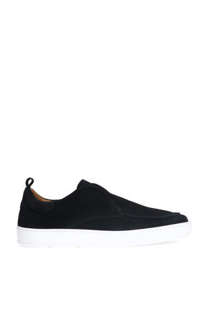 suède loafers zwart