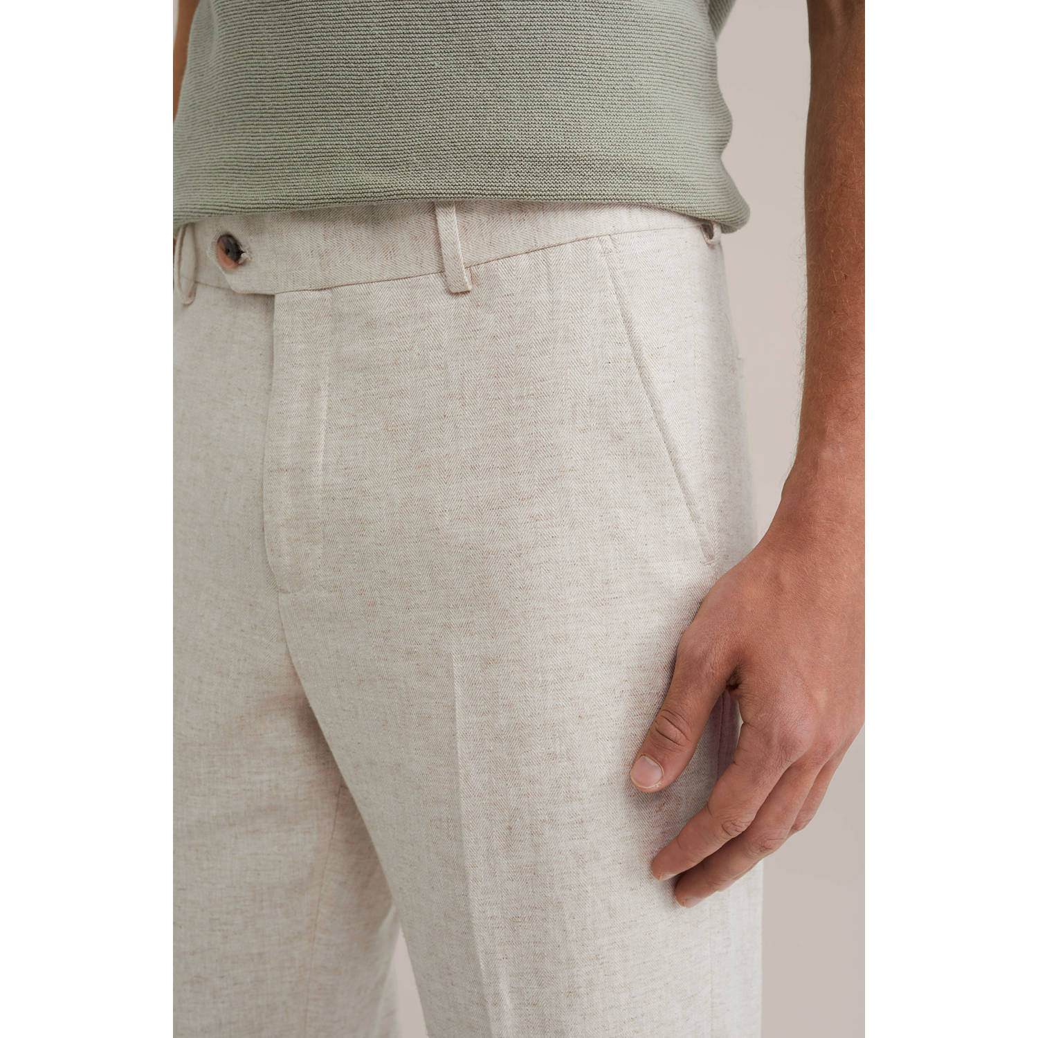 WE Fashion straight pantalon ecru