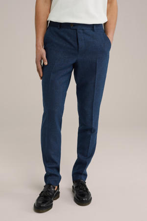 slim pantalon donkerblauw