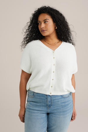gebreid vest wit