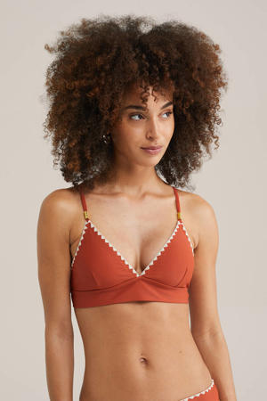 voorgevormde triangel bikinitop rood