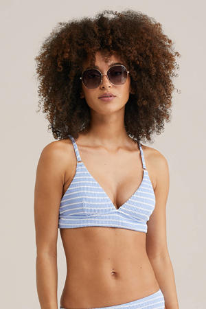 voorgevormde triangel bikinitop lichtblauw