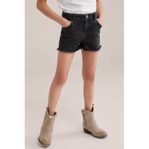 WE Fashion Blue Ridge slim denim short black denim afbeelding
